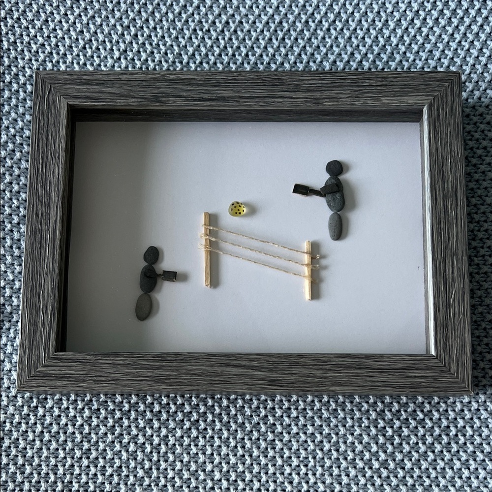 Pickleball Pebble Art Wall Decor